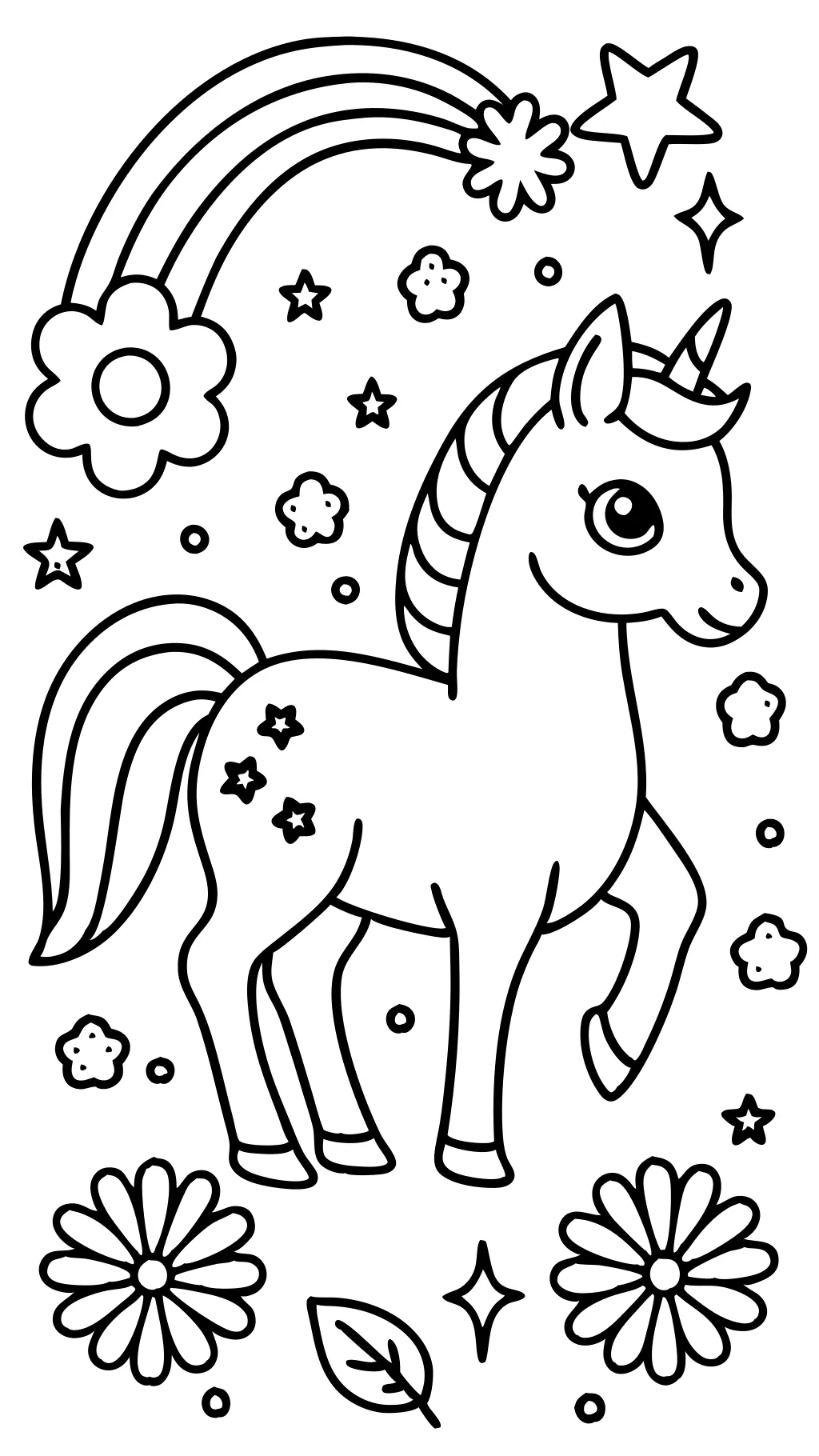 páginas para colorear de unicornio imprimibles gratis